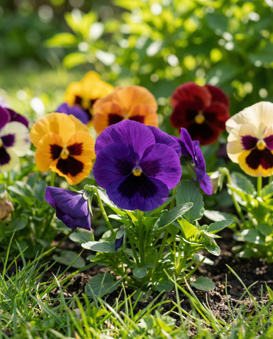 Orvokki Swiss Giants Mixed (Viola wittrockiana) – kaksivuotiset kukkasiemenet SeedsChoice-verkkokaupasta