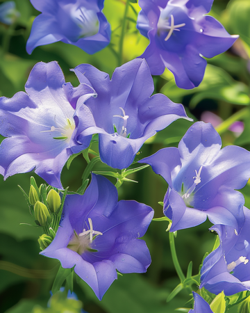Siemenet (Campanula carpatica) – monivuotinen kukka