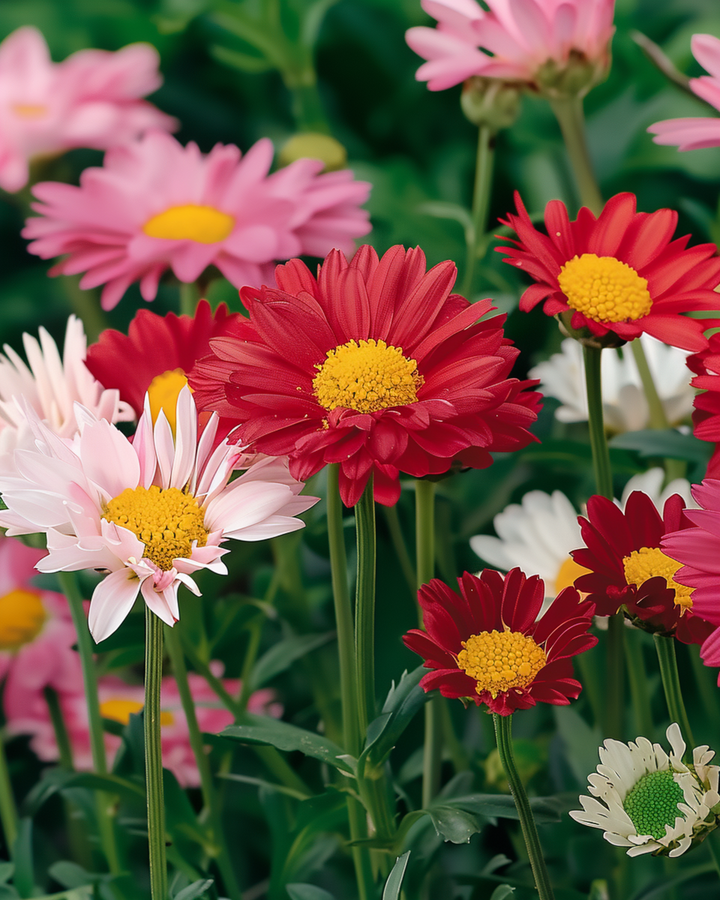 Pyrethrum Robinsons Giants siemenet (Tanacetum coccineum) – monivuotinen seos