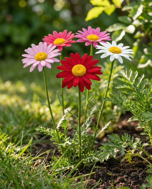Pyrethrum Robinsons Giants (Tanacetum coccineum) – monivuotisen seoksen siemenet SeedsChoicelta