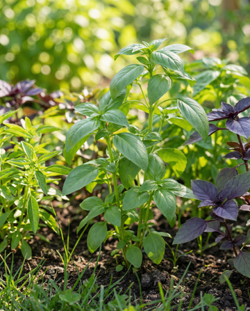 Sweet Basil Mixed Mix -siemenet (Ocimum basilicum) – yksivuotinen yrtti SeedsChoicelta