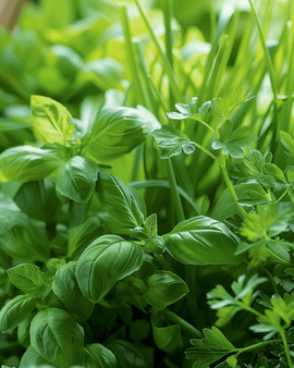 Yrttisekoitus-siemenet yksivuotinen kulinaarinen seos basilika persilja ruohosipuli rucola krassi