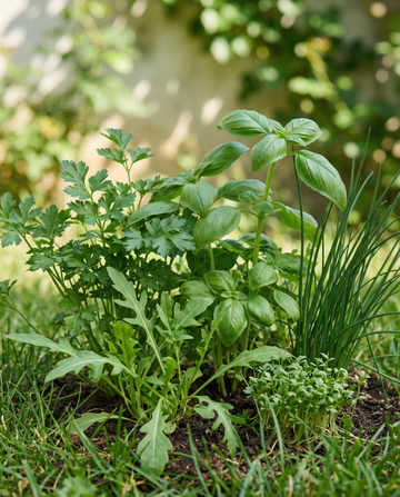 Yrttisekoitus basilika persilja ruohosipuli rucola vesikreippi – yksivuotiset yrttikasvisiemenet SeedsChoice-verkkokaupasta