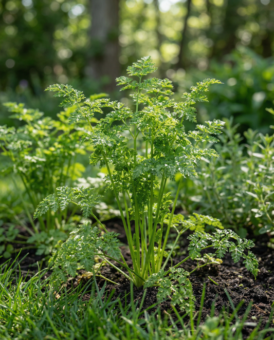Kirveli Fine Curled (Anthriscus cerefolium) – yksivuotiset siemenet SeedsChoicelta