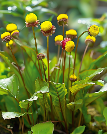 Hammaskipuyrtin siemenet (Spilanthes oleracea) – yksivuotinen