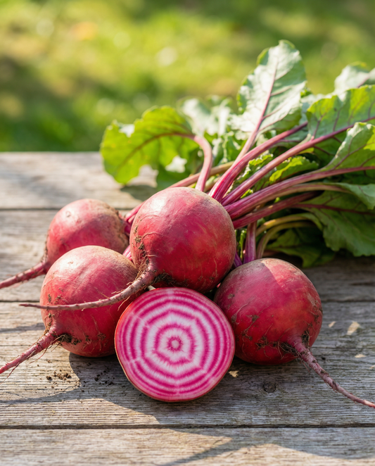 Chioggia-punajuuret (Beta vulgaris) – yksivuotiset vihannessiemenet SeedsChoice-verkkokaupasta
