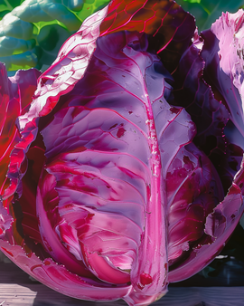 Red Pointed Cabbage Seeds Kalibos Brassica Oleracea Annual