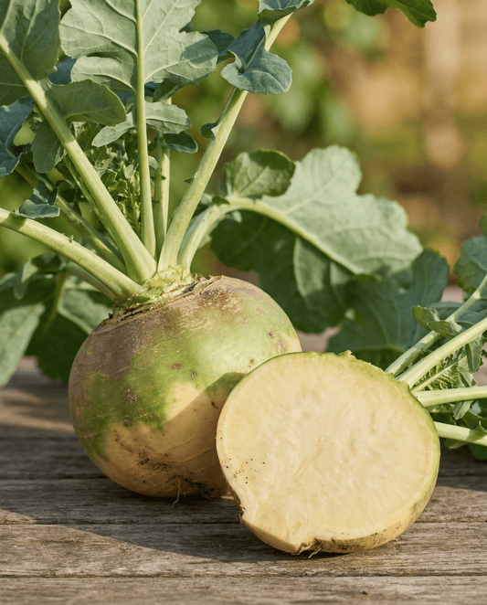 Lanttu Wilhelmsburger Greentop (Brassica napus) – yksivuotisen vihanneksen siemenet SeedsChoice-verkkokaupasta