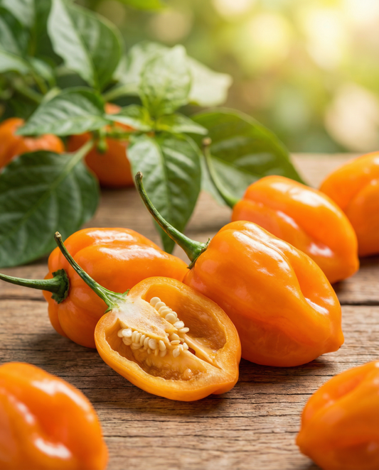 Paprika Habanero Orange (Capsicum chinense) – yksivuotisen vihanneksen siemenet SeedsChoicelta