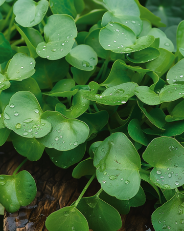 Talviporslaani -siemenet (Claytonia perfoliata) – yksivuotinen vihannes