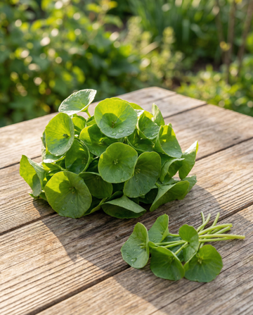 Talviporslaanin lehtikasvusto (Claytonia perfoliata) – yksivuotiset vihannessiemenet SeedsChoicelta