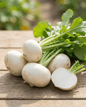 Puutarhanauris Platte Witte Mei (Brassica rapa) – yksivuotiset vihannessiemenet SeedsChoicelta