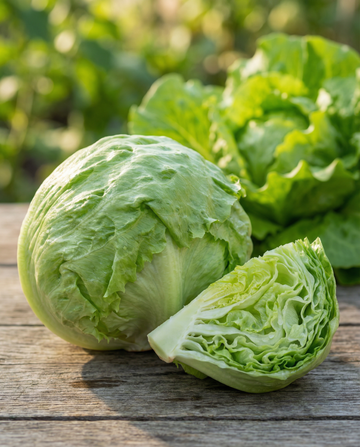 Jäävuorisalaatti Great Lakes 118 rapeat kerät (Lactuca sativa) – yksivuotisen vihanneskasvien siemenet SeedsChoicelta