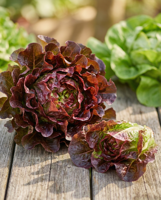 Red Salad Bowl lehtisalaatti (Lactuca sativa) – yksivuotiset vihannessiemenet SeedsChoicelta