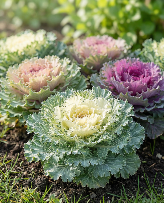 Koristekaali seos kiharareunainen sekaseos (Brassica oleracea) – yksivuotiset vihannessiemenet SeedsChoicelta