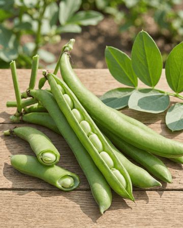 Broad Bean Leidse Hangers (Vicia faba) – yksivuotisen vihanneksen siemenet SeedsChoicesta