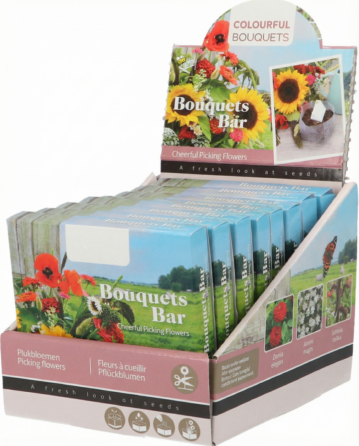 Picking Colourful Mix Bouquet Bar seeds – annual grow kit