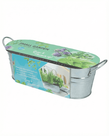 Kitchen Basil Chives Parsley Set With Galvanized Tub Soil – yrttiensiiemenet – SeedsChoice