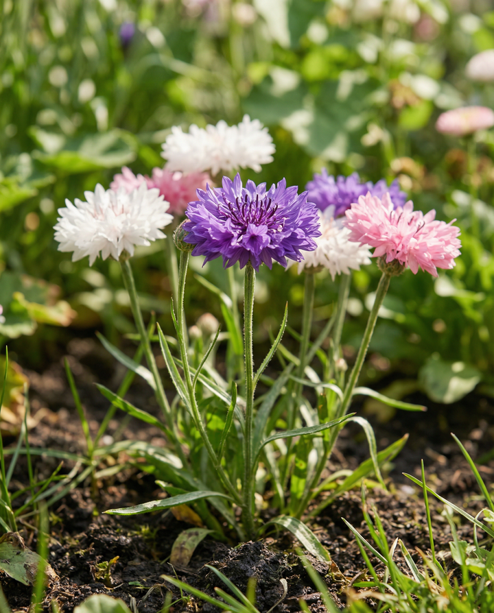 Ruiskukanta nauha sekoitettu kaksinkertaisesti kukkiva 7,5 m siemenet (Centaurea cyanus) – yksivuotinen siemenauha