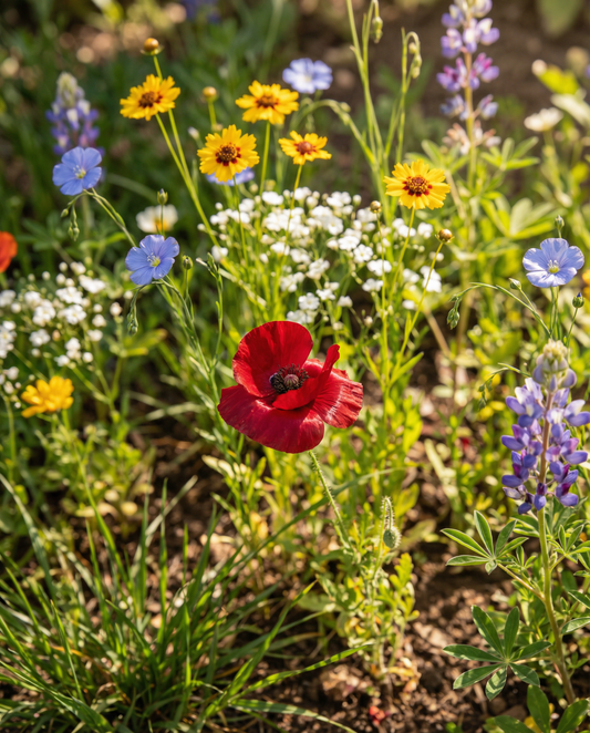 Native Mix 15 m² kattavuus – yksivuotisten kukkien siemenet | SeedsChoice
