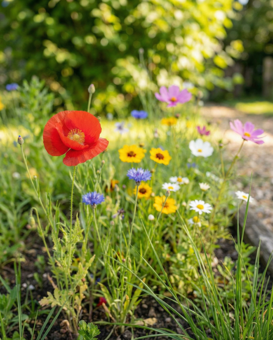 Roadside Wildflower Mix 25m2 Coverage – yksivuotiset kukkasiemenet SeedsChoicelta