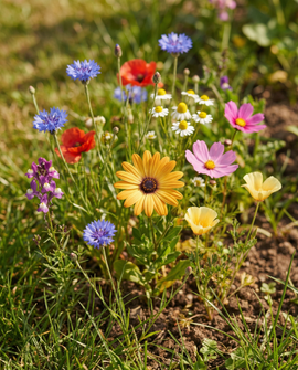 Roadside Wildflower Seeds yksivuotinen sekoitus 100 M2 Coverage Sunny Spot