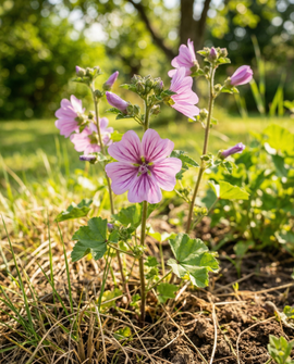 Malvan siemenet Malva sylvestris kaksivuotinen kukka sekoitus