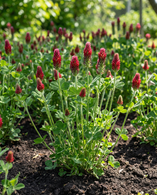 Punainen apila viherlannoite 200 g (Trifolium incarnatum) – vuosikasvin viherlannoitesiemenet SeedsChoicelta